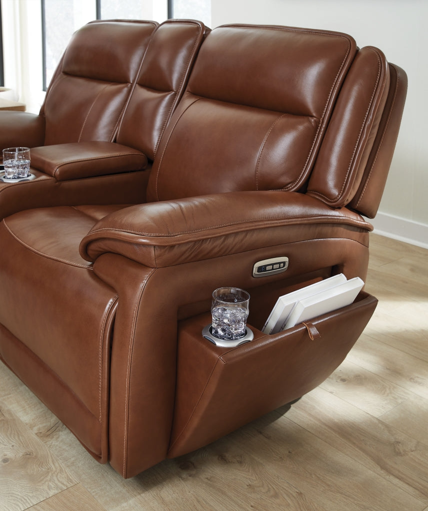 Healy Pier Power Reclining Loveseat/Console/Adjustable Headrest