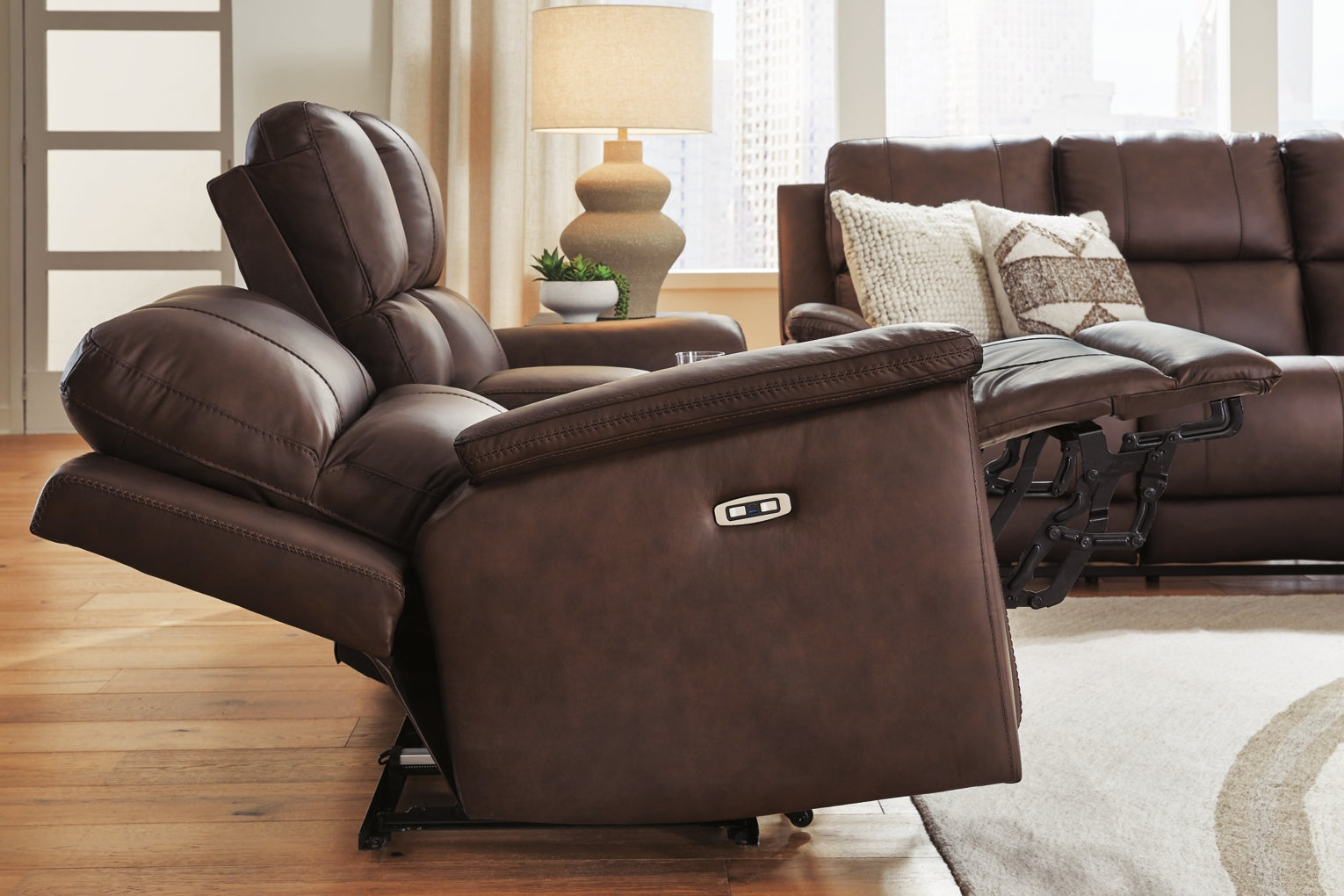 Beryton Power Reclining Sofa with Adjustable Headrest