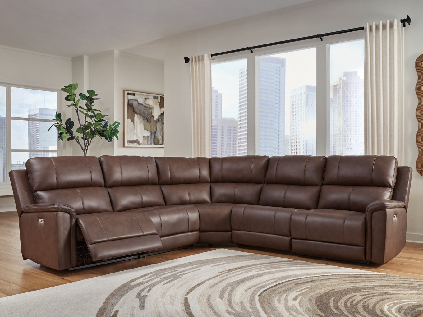 Beryton Power Reclining Sectional Set