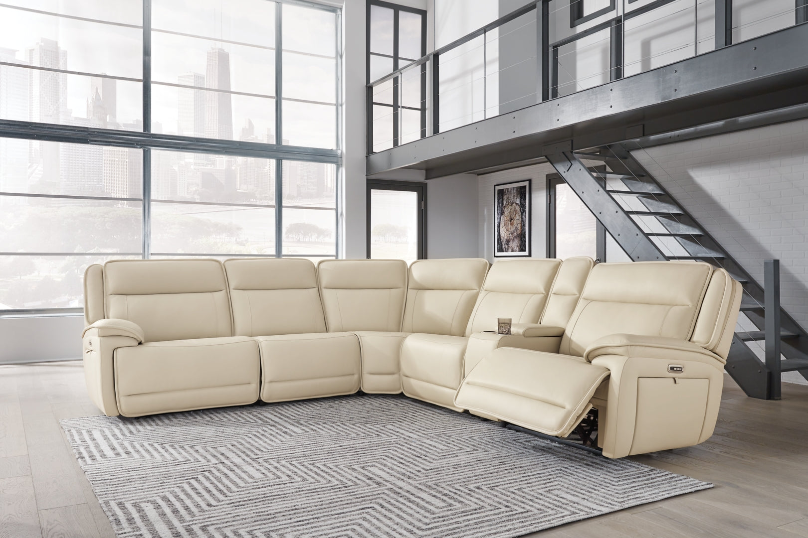 Double Deal 2-Piece Power Reclining Loveseat Sectional with Console