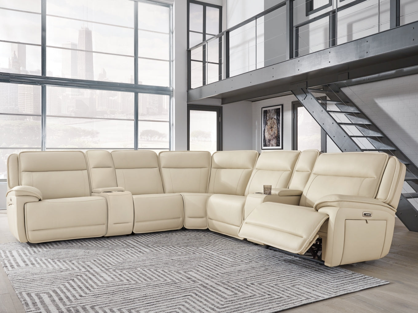 Double Deal Power Reclining Loveseat Sectional Set