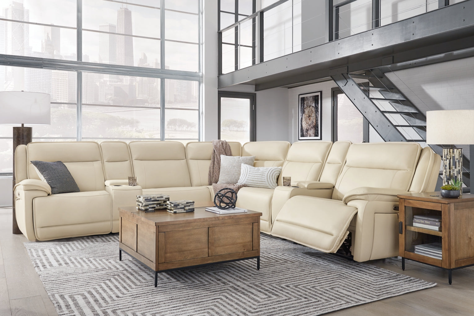 Double Deal Power Reclining Loveseat Sectional Set