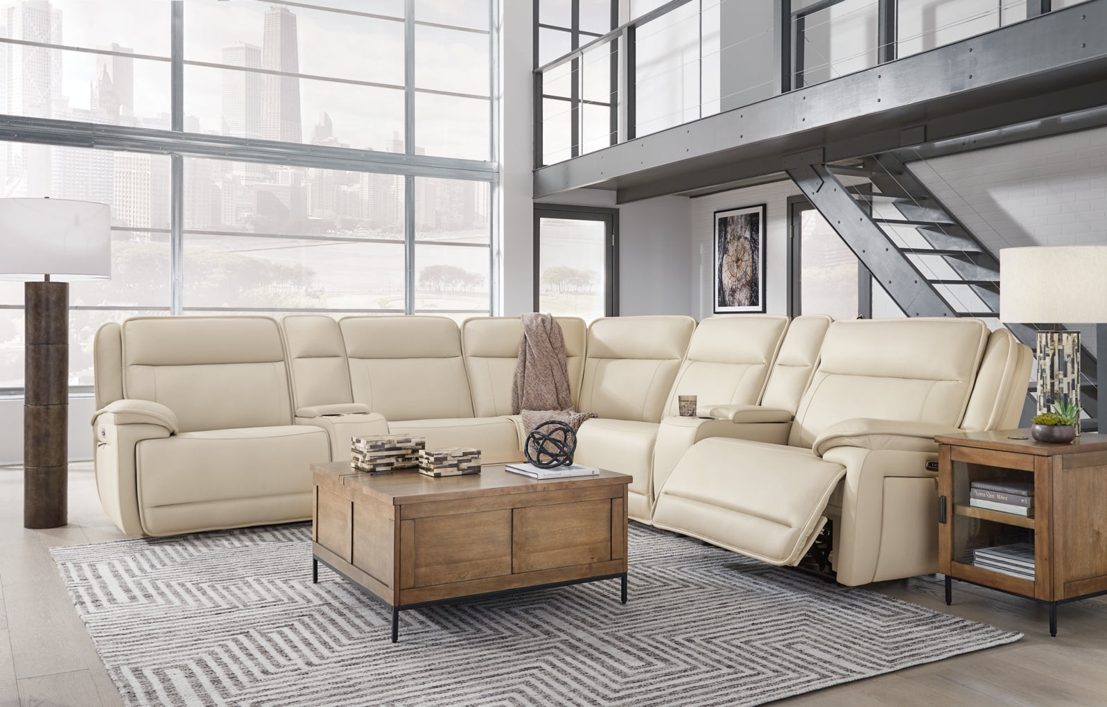 Double Deal Power Reclining Loveseat Sectional Set