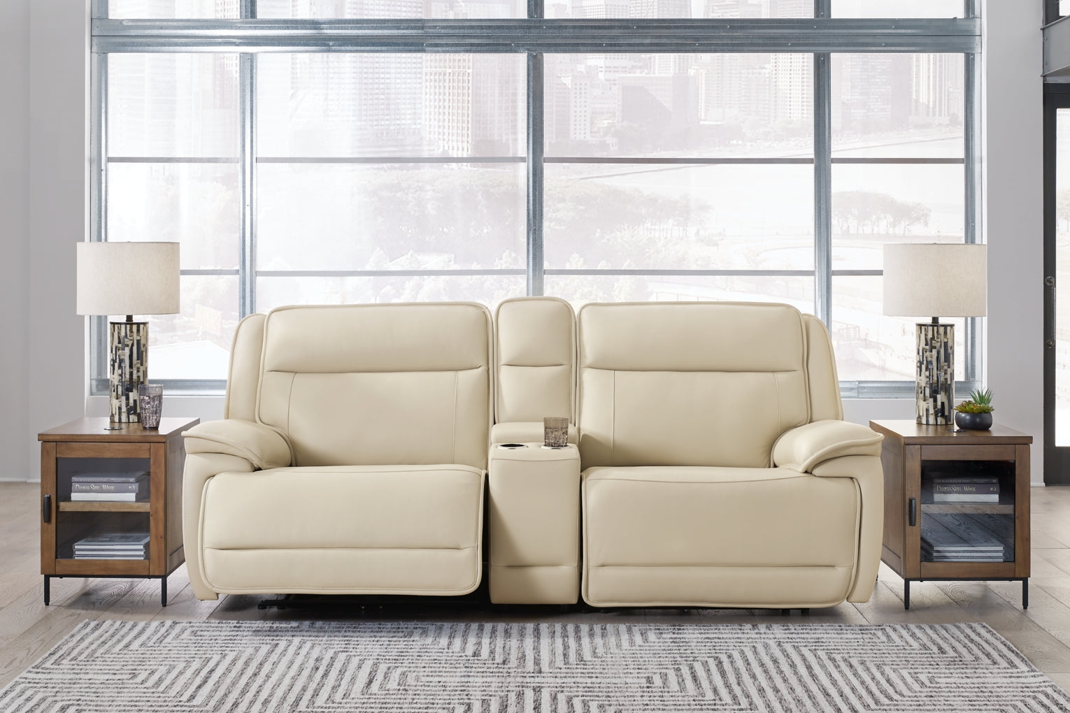 Double Deal Power Reclining Loveseat Sectional Set