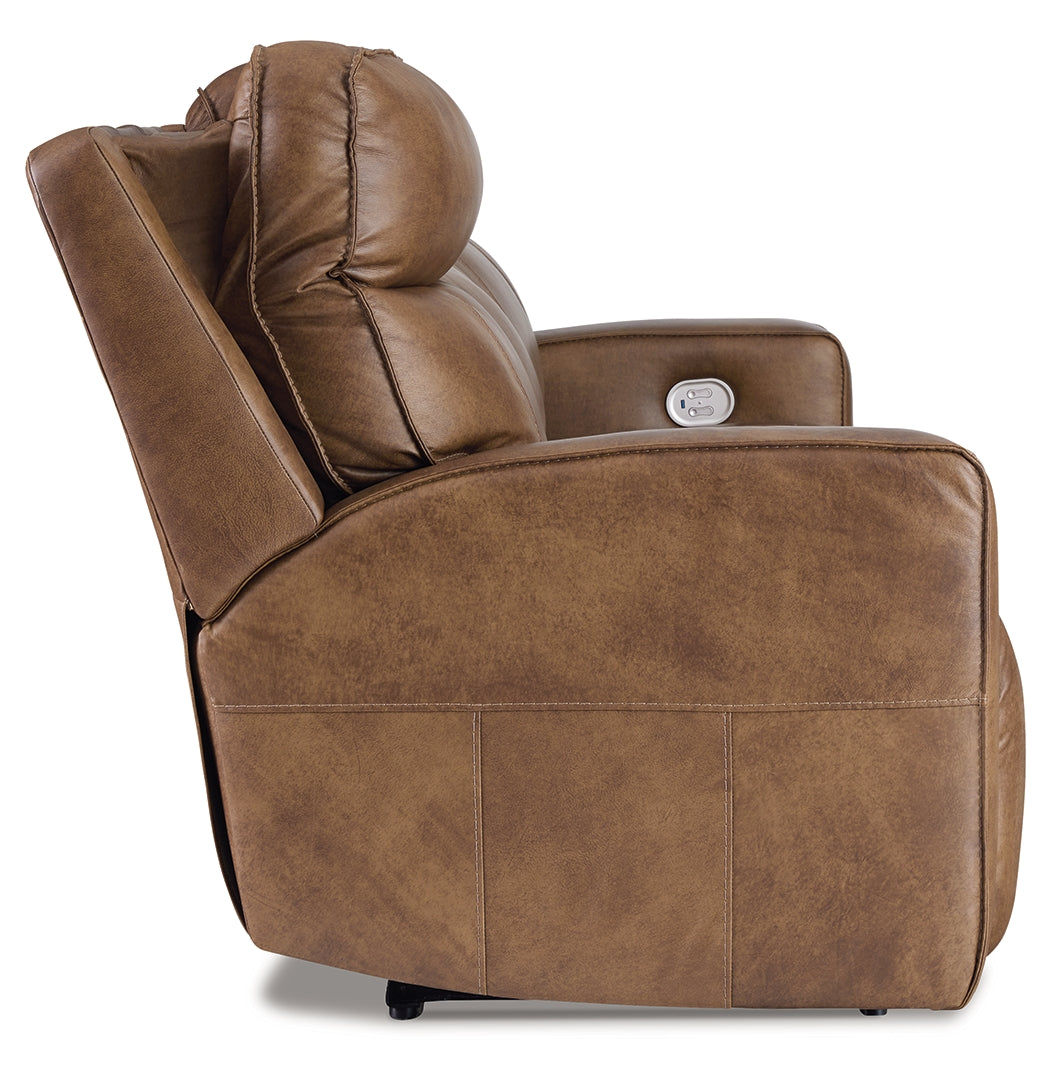 Game Plan PWR REC Sofa with ADJ Headrest