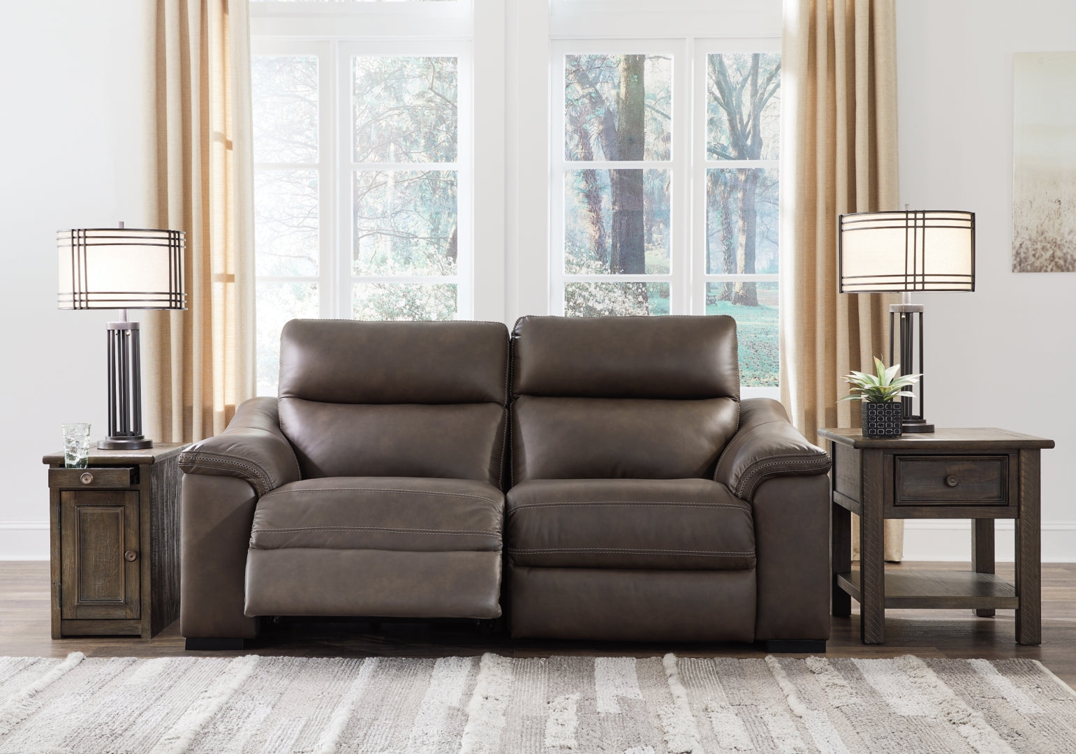 3-Piece Power Reclining Sectional Loveseat with Console