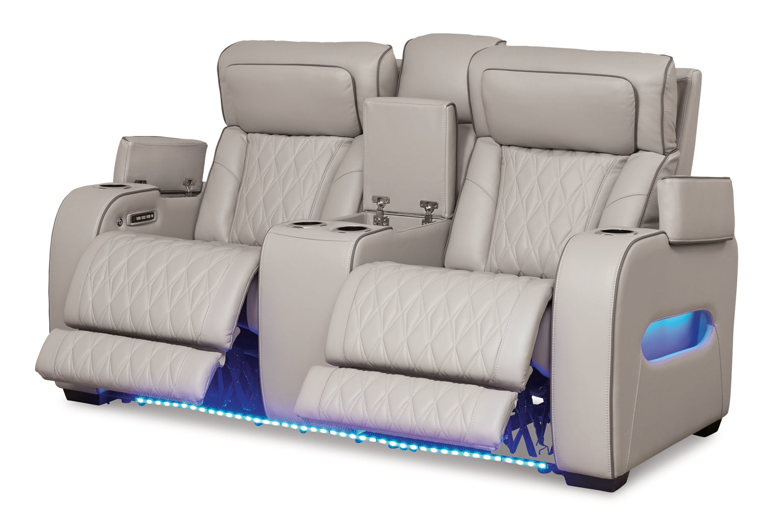 Boyington Power Reclining Loveseat/Console/Adjustable Headrest