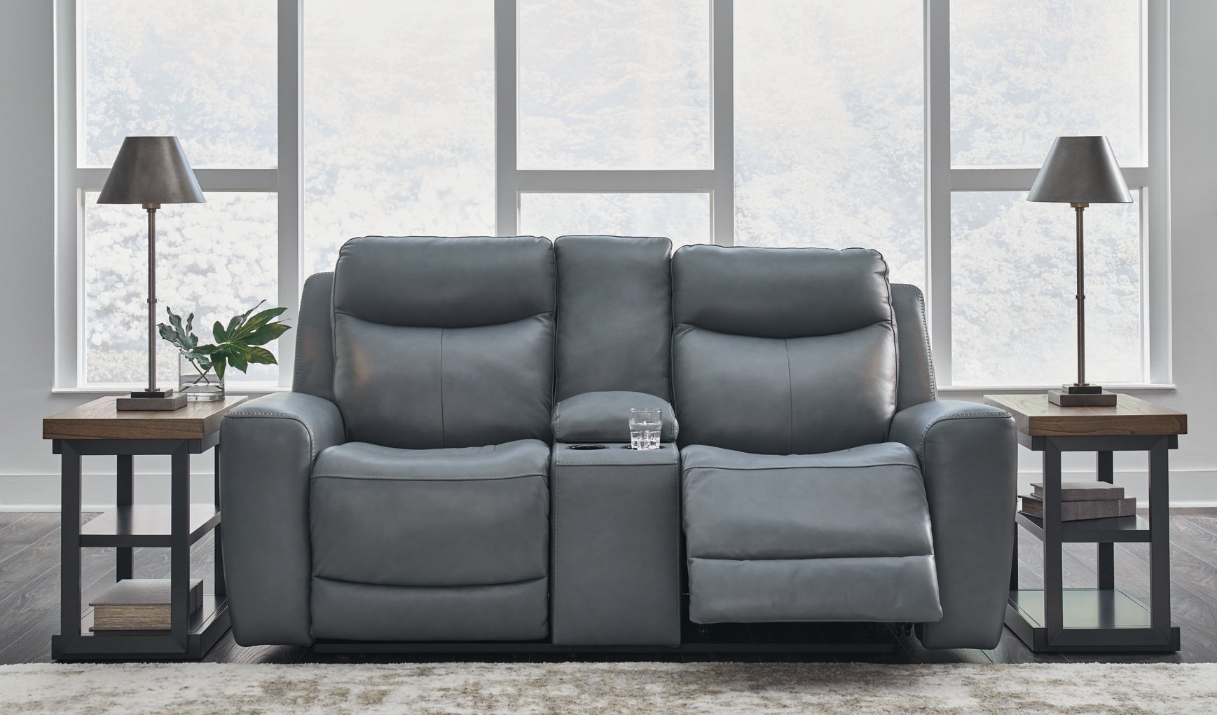 Mindanao Power Reclining Loveseat/Console/Adjustable Headrest