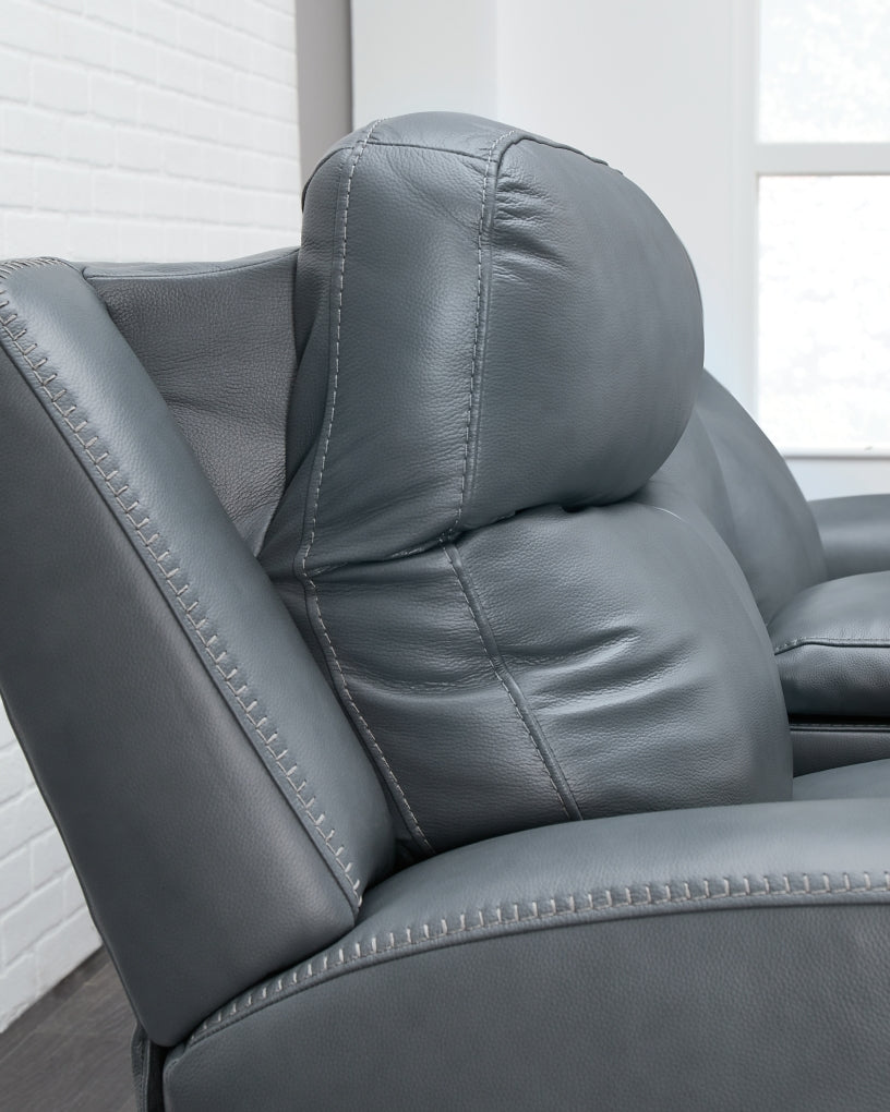 Mindanao Power Reclining Loveseat/Console/Adjustable Headrest