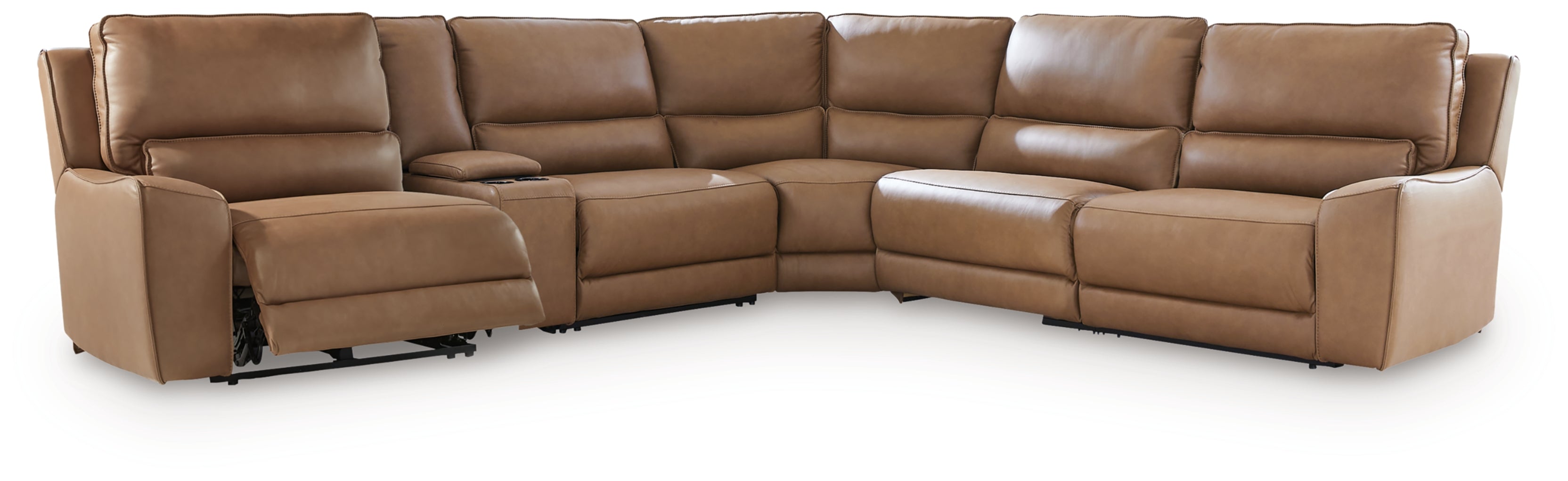Silverbrooke 6-Piece Reclining Sectional with Storage Console