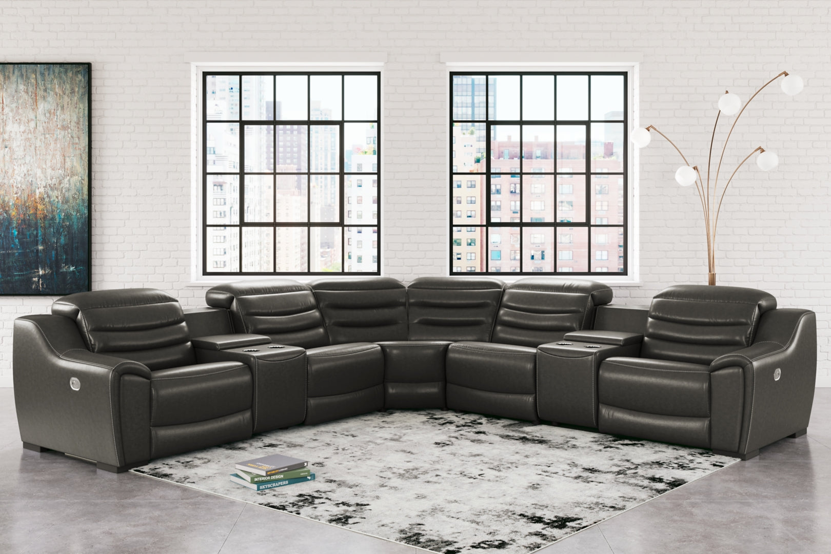 Center Line 4-Piece Power Reclining Sectional