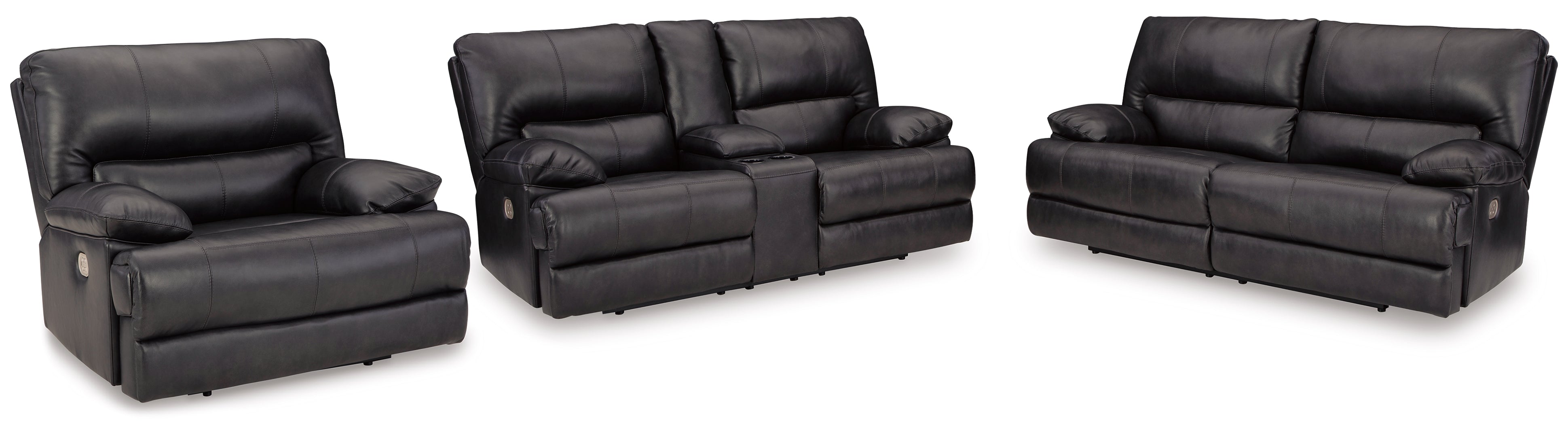 Mountainous Sofa, Loveseat and Recliner