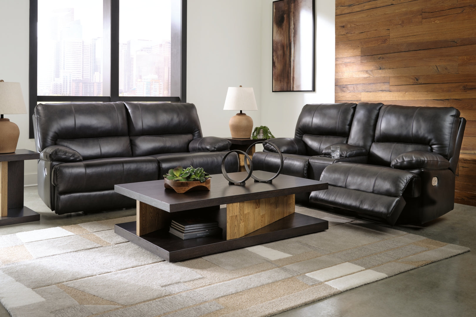 Mountainous Sofa, Loveseat and Recliner