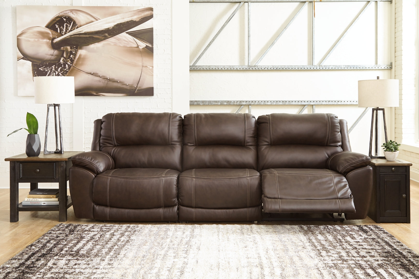 Dunleith 3-Piece Power Reclining Loveseat with Console