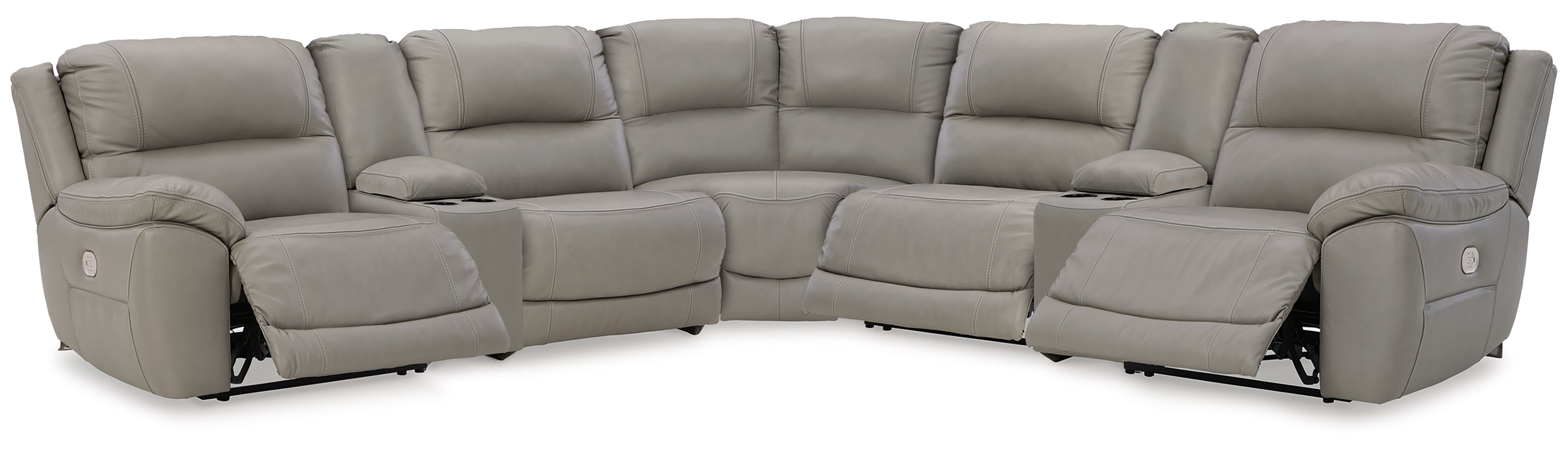 Dunleith 3-Piece Power Reclining Sectional Loveseat with Console