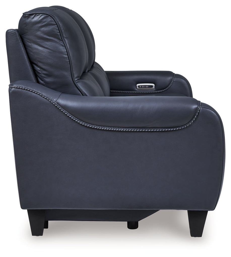Mercomatic Power Reclining Sofa with Adjustable Headrest