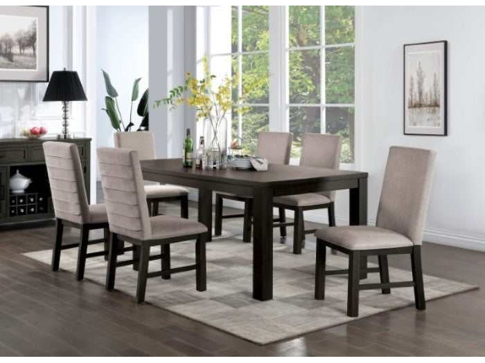 Umbria Antique Black & Gray Dining Room Set / 7pc