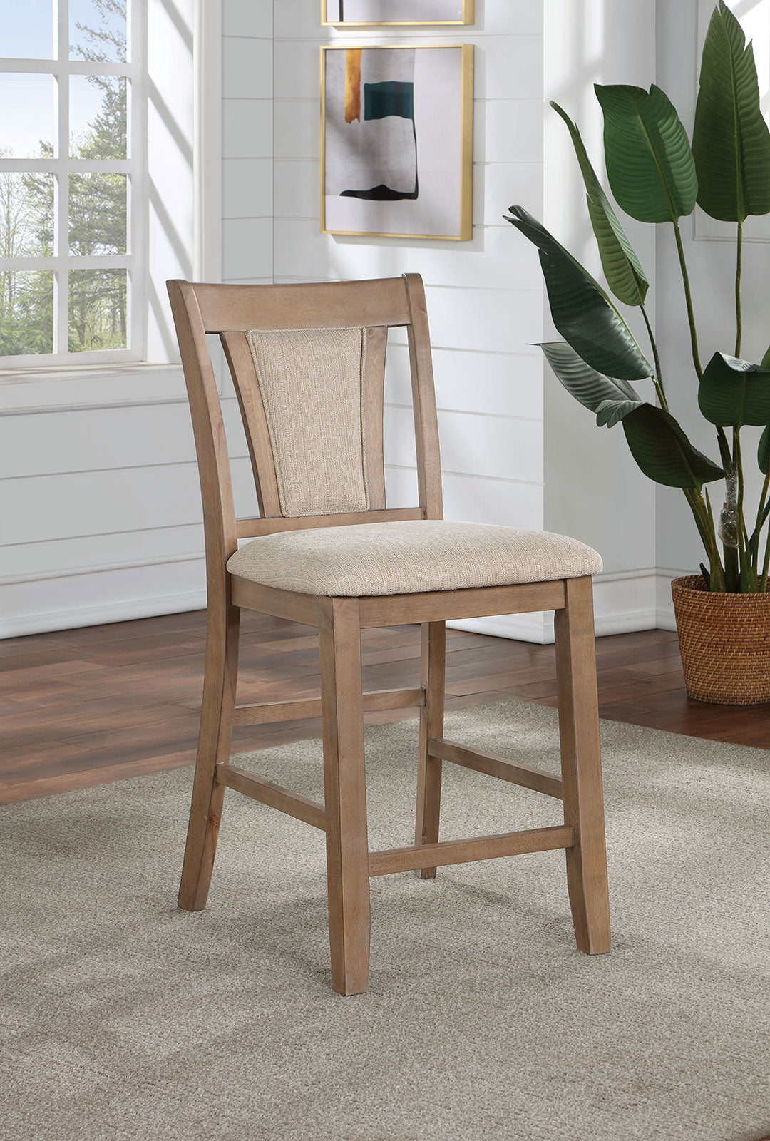 Upminster Natural Tone/Beige 7 Pc. Counter Height Table Set