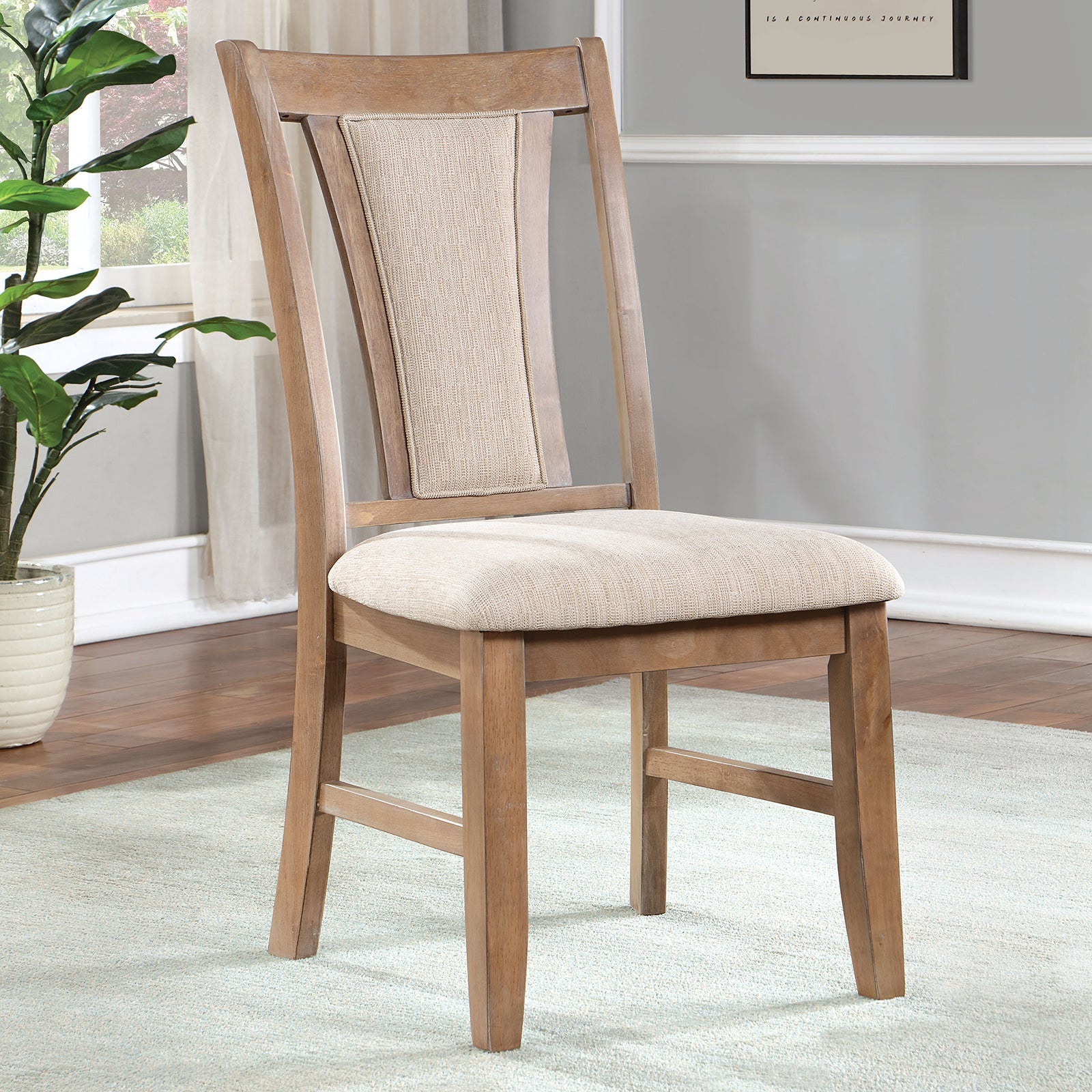 Upminster Natural Tone/Beige 7 Pc. Dining Room Set