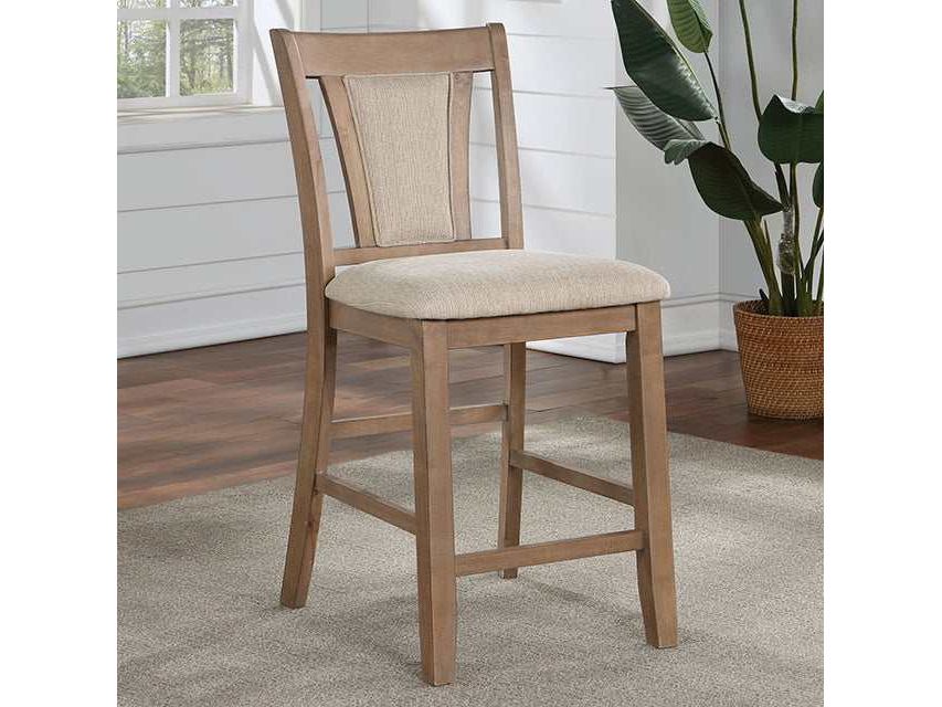 Upminster Natural Tone/Beige Counter Height Chair (Set of 2)
