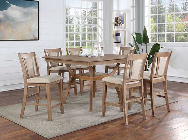 Upminster Natural Tone/Beige Counter Height Chair (Set of 2)