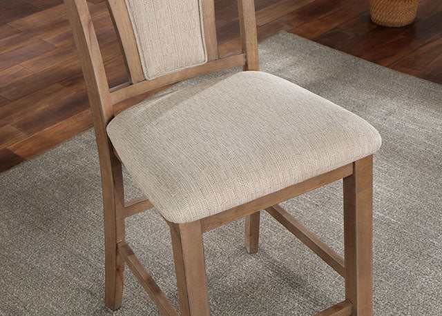 Upminster Natural Tone/Beige Counter Height Chair (Set of 2)