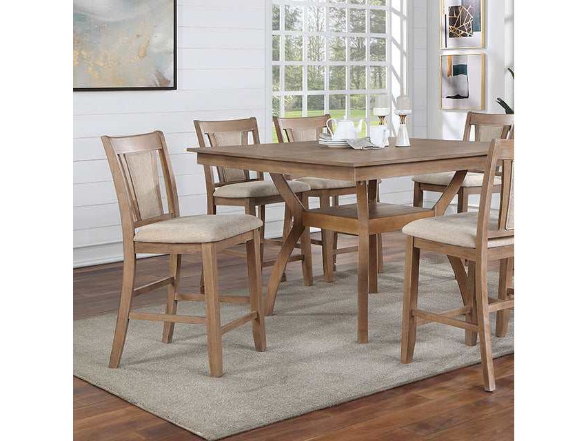 Upminster Natural Tone Counter Height Square Table