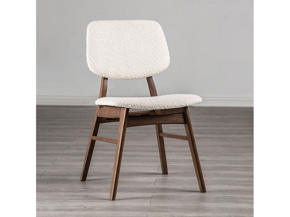 Uzwil Walnut/Beige Side Chair (Set of 2)