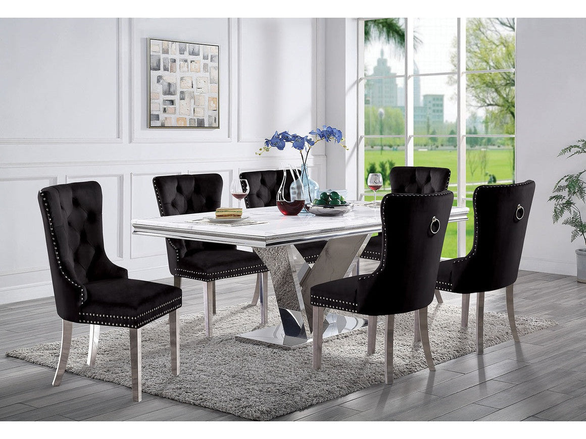 Valdevers Chrome Dining Table