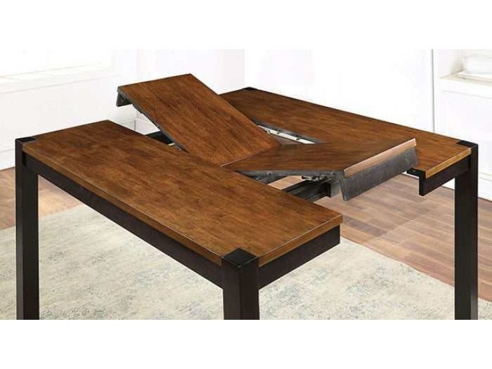 Valdor Dark Oak & Espresso Counter Height Table w/ Leaf