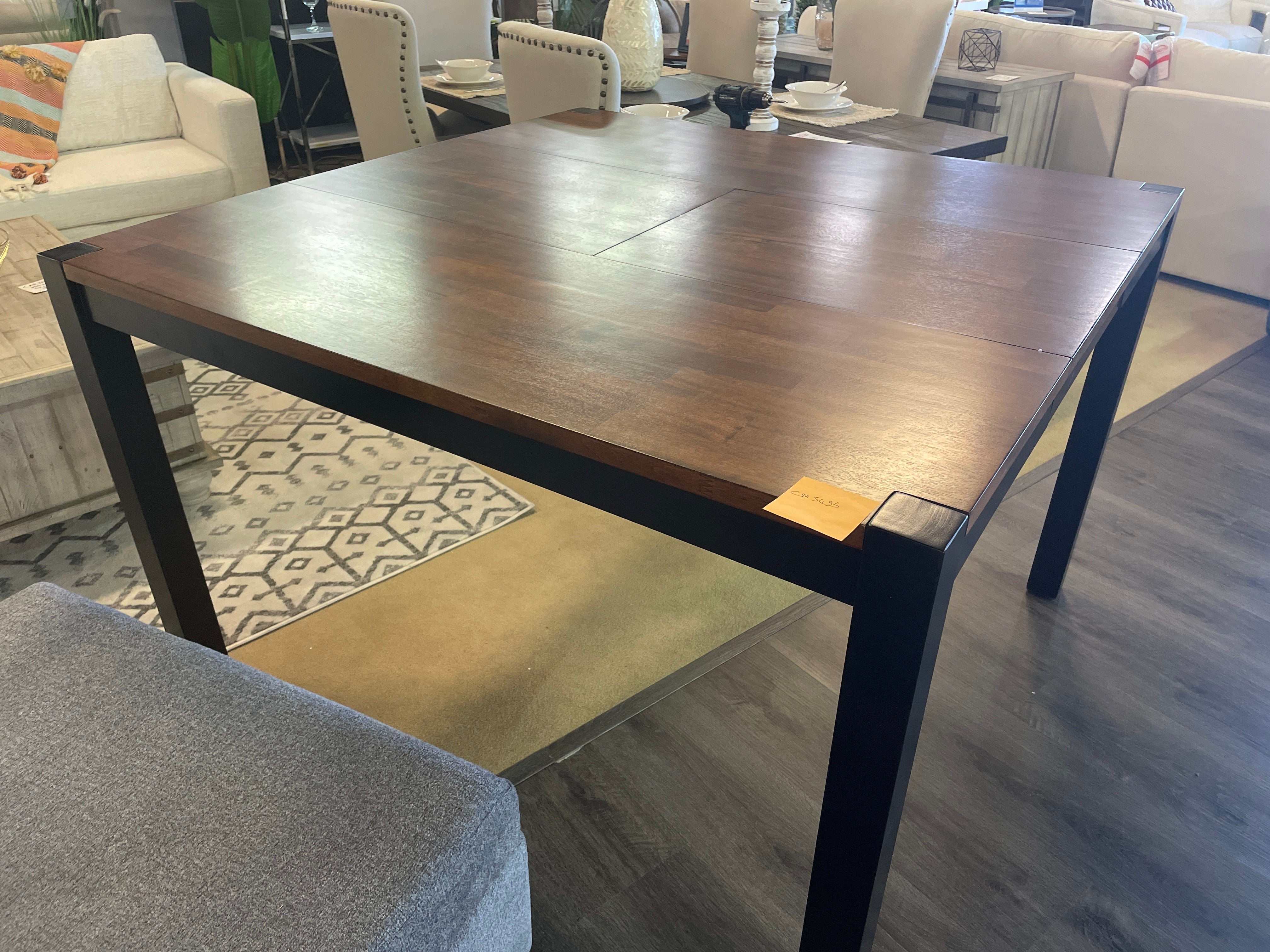 Valdor Dark Oak & Espresso Counter Height Table w/ Leaf