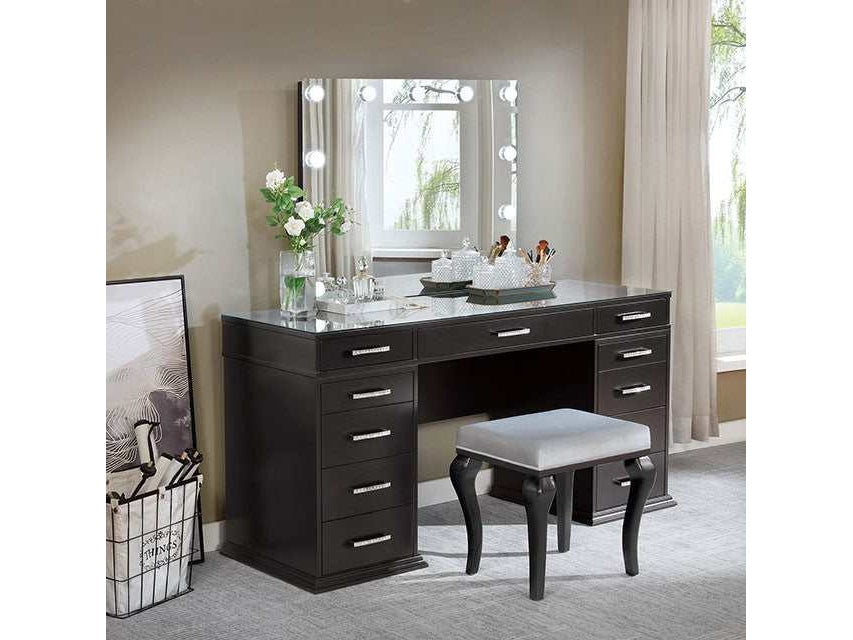 Valentina Obsidian Gray Vanity Set