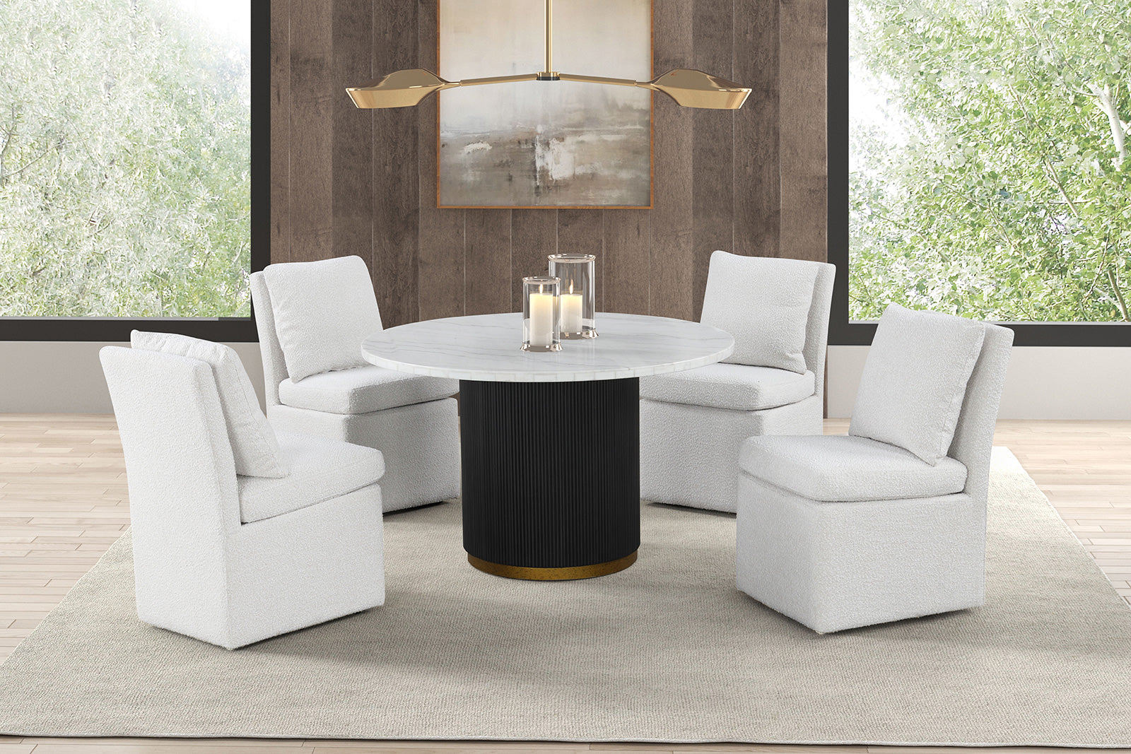 Varde Black/White Dining Table