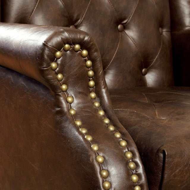 Vaugh Rustic Brown Accent Chair