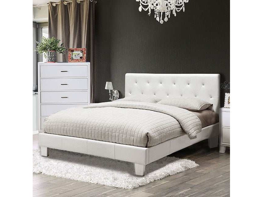 Velen White California King Bed