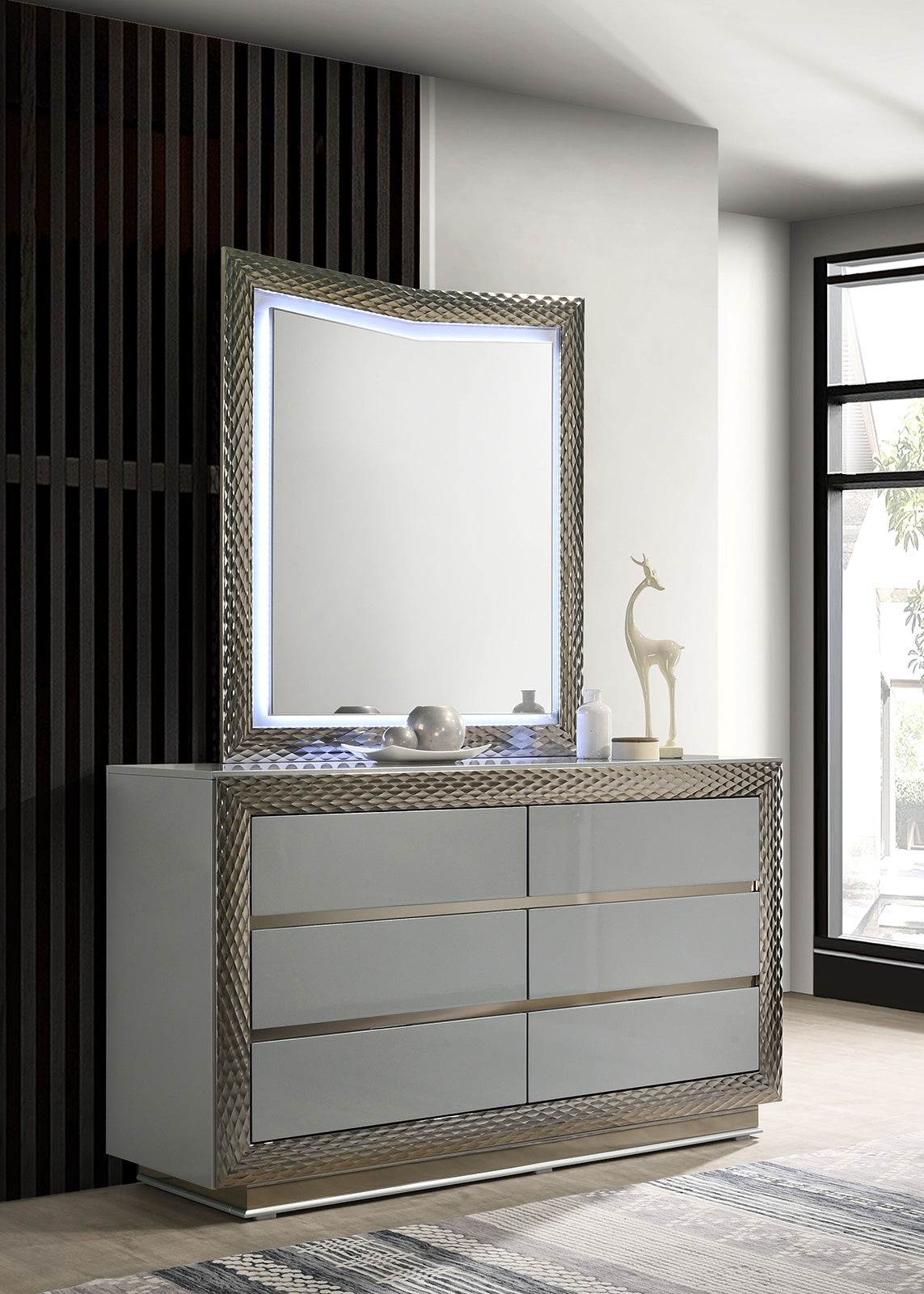 Ventnor Gray Mirror