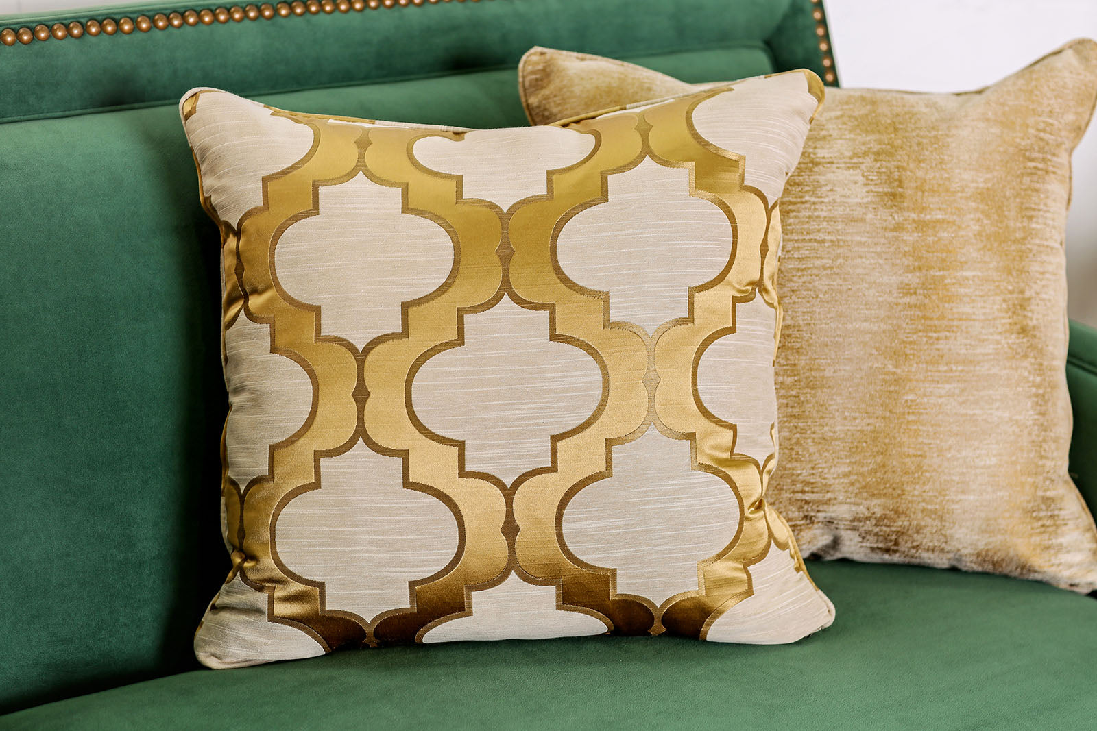 Verdante Emerald Green/Gold Sofa