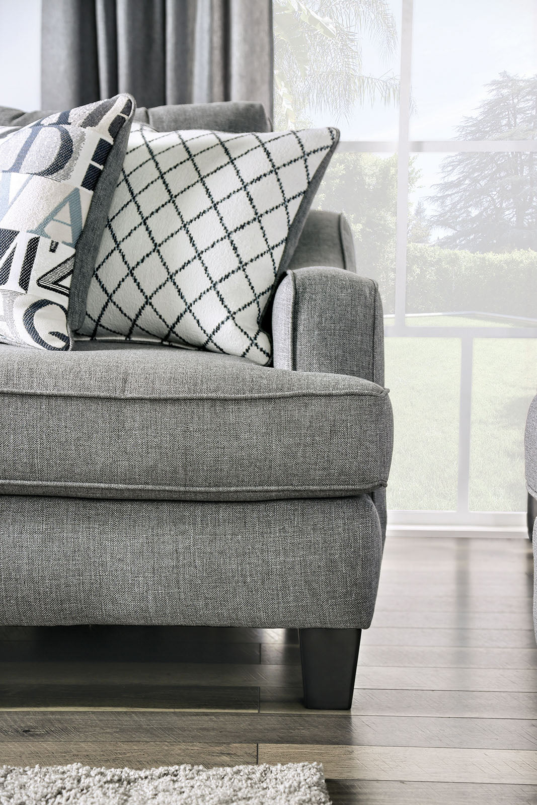 Verne Bluish Gray Loveseat
