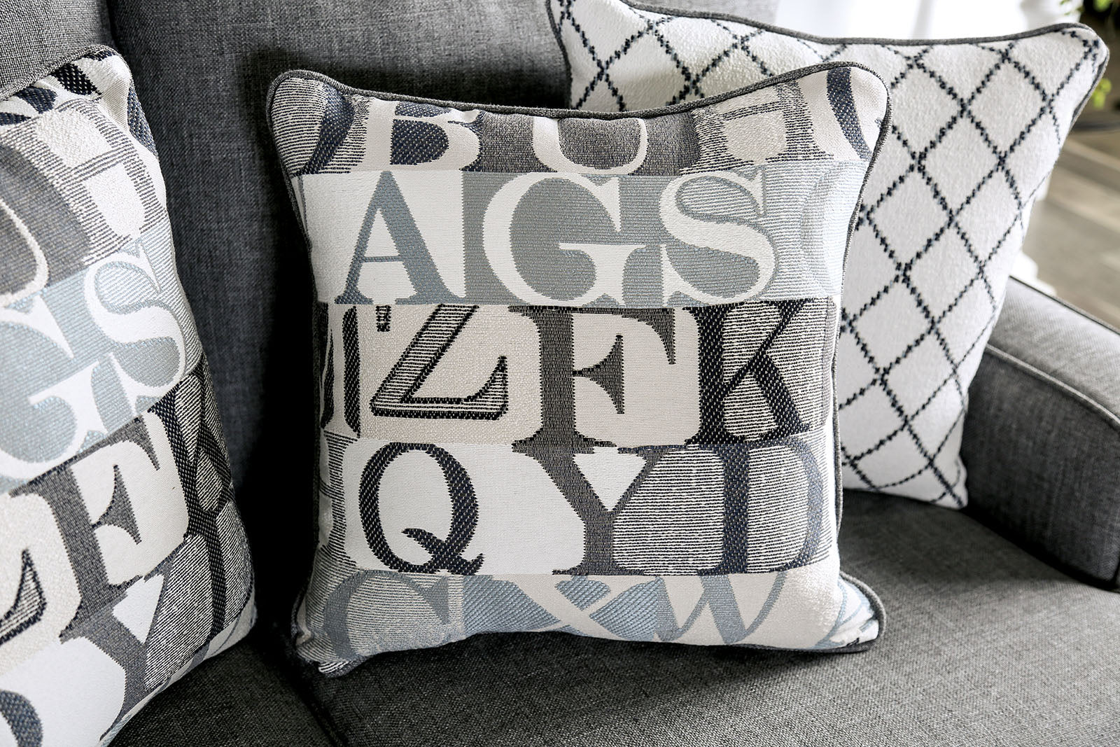 Verne Bluish Gray Sofa & Loveseat