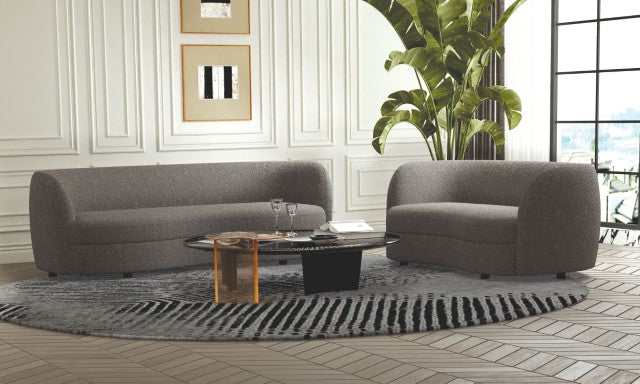 Versoix Charcoal Gray Loveseat