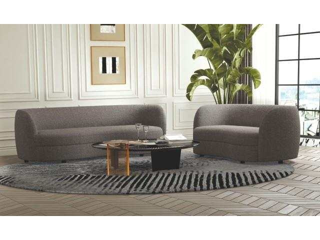 Versoix Charcoal Gray Sofa & Loveseat