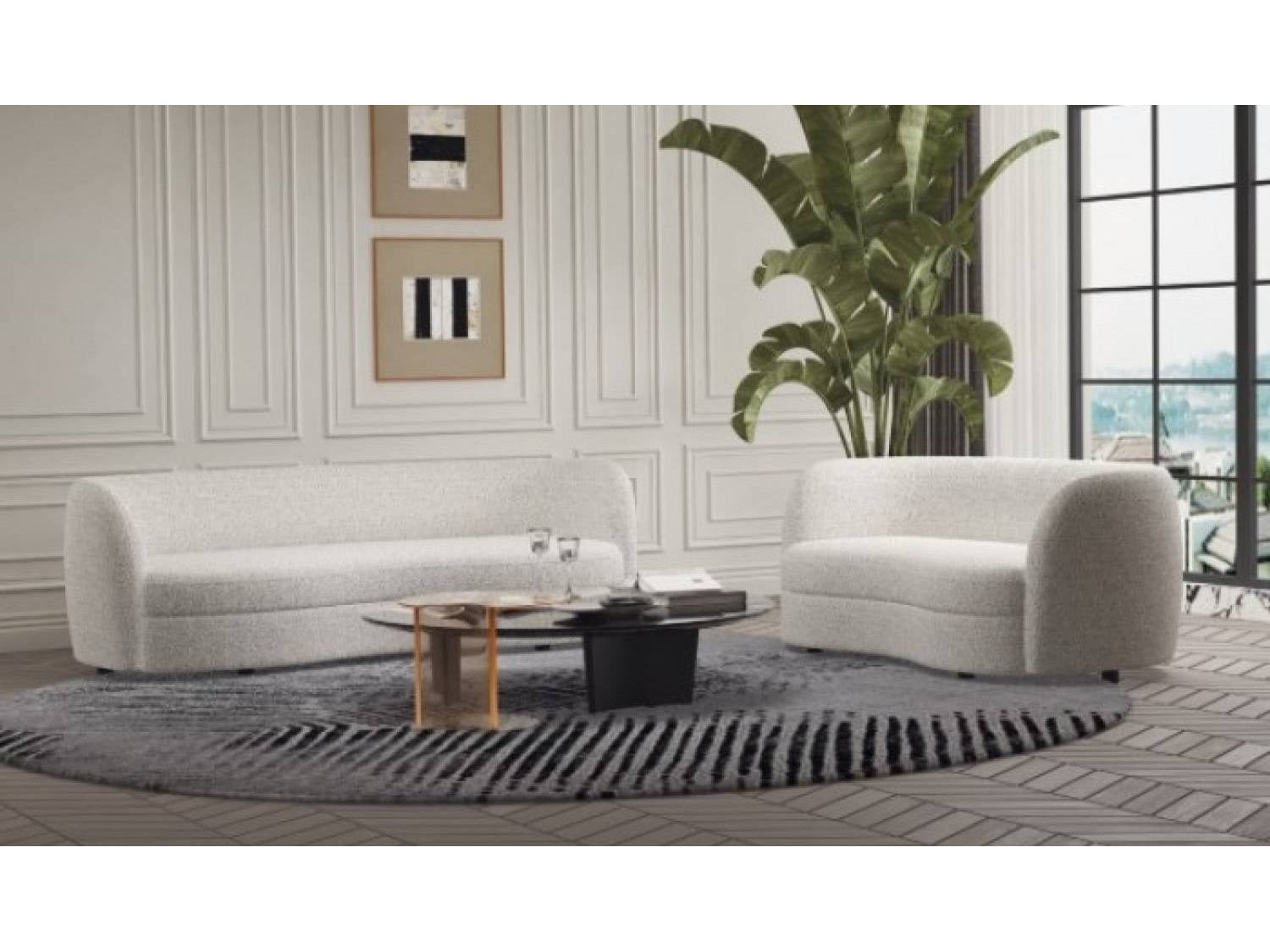 Versoix Off-White Sofa & Loveseat