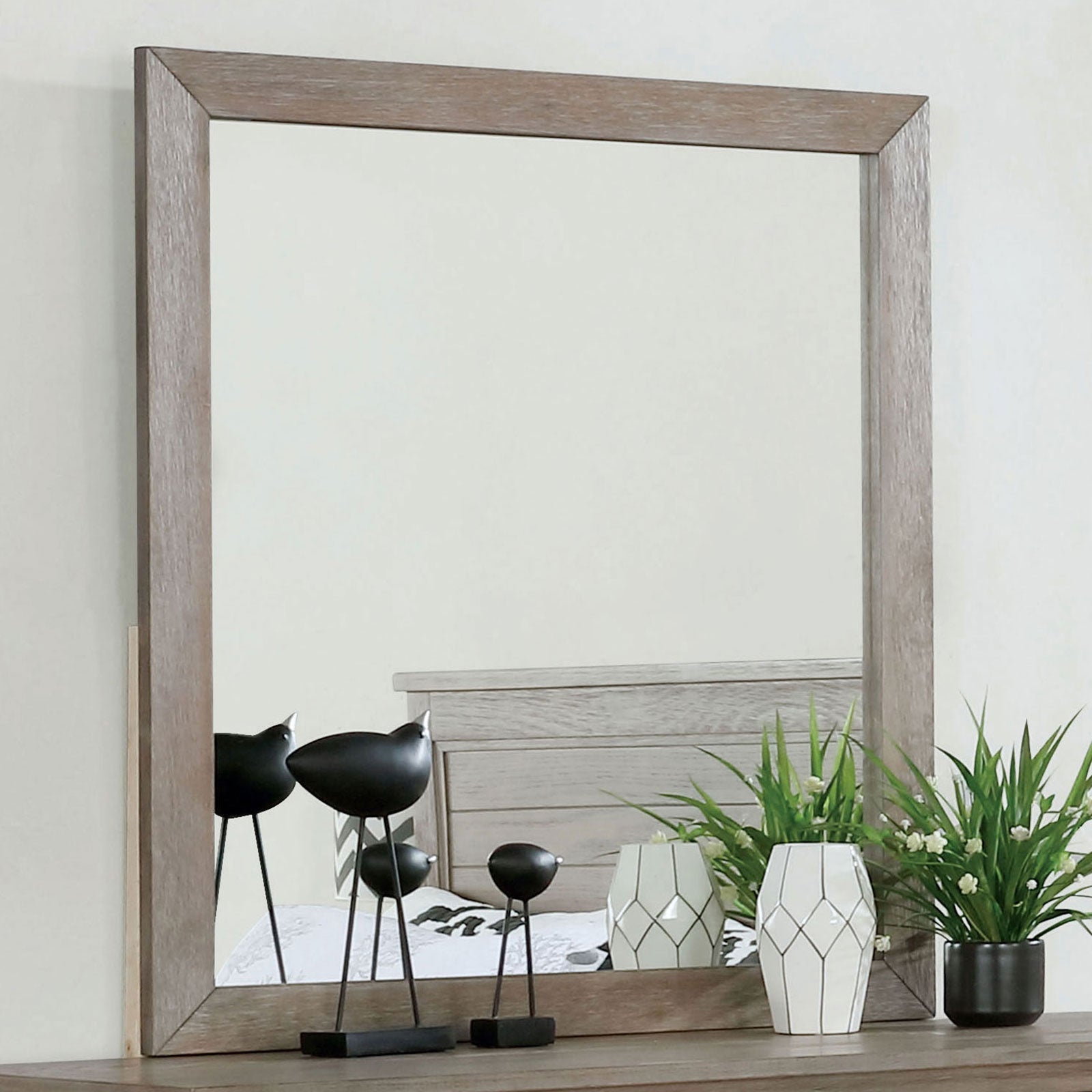 Vevey Wire-Brushed Warm Gray 4 Pc. Full Bedroom Set