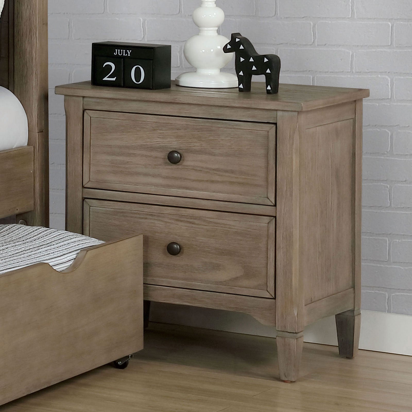 Vevey Wire-Brushed Warm Gray 4 Pc. Full Bedroom Set