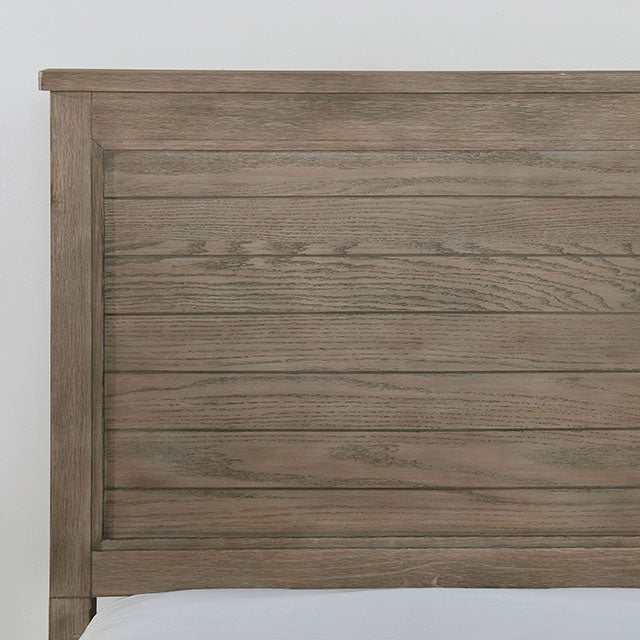Vevey Wire-Brushed Warm Gray Twin Bed