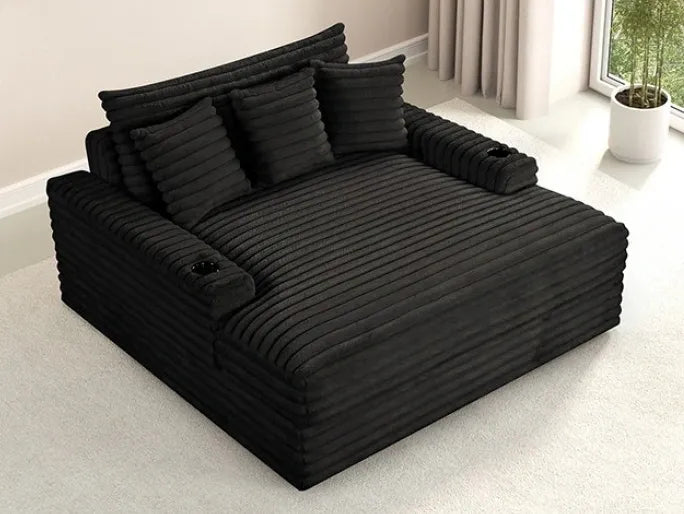 Veyrier Black 2 Arm Chaise