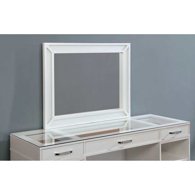 Vickie Luminous White Vanity Set