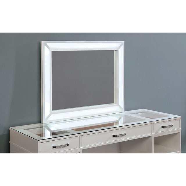 Vickie Luminous White Vanity Set