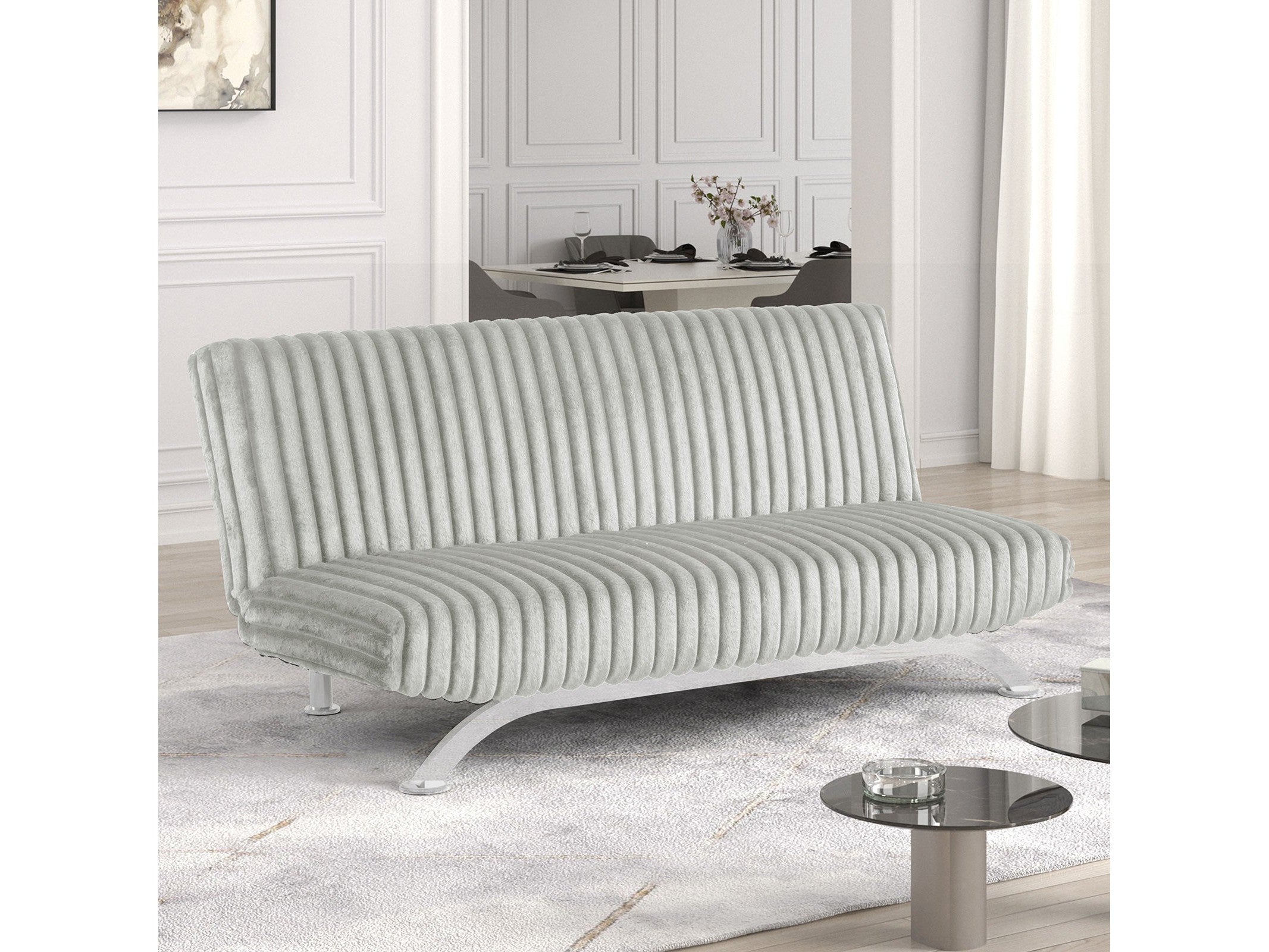 Villeneuve Light Gray Futon Sofa Bed