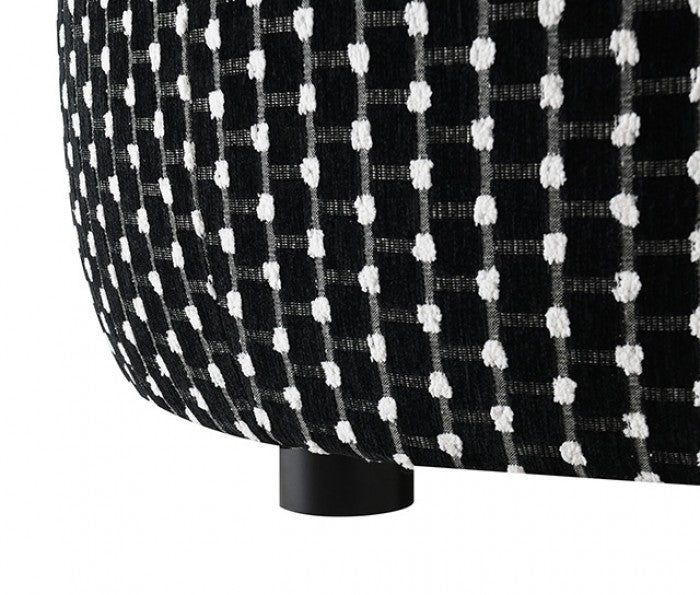 Viviani Black Ottoman